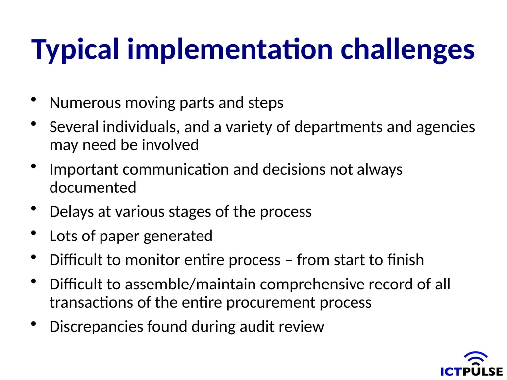Public Procurement and e-Government Content Key - slide 9 of 16