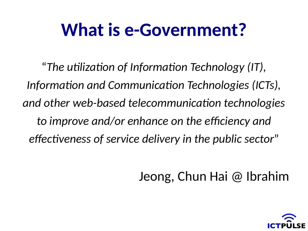 Public Procurement and e-Government Content Key - slide 11 of 16