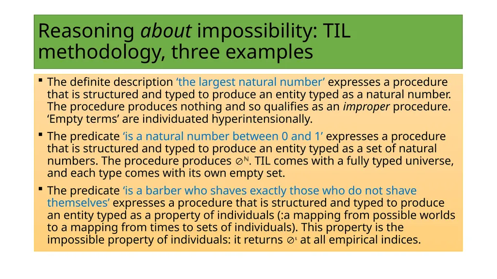 Impossibilities without impossibilia Bjørn - slide 16 of 34