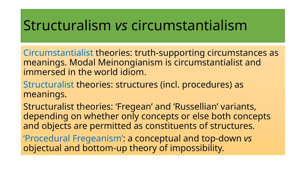 Impossibilities without impossibilia Bjørn - slide 7 of 34