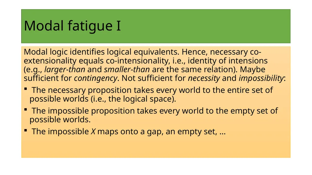 Impossibilities without impossibilia Bjørn - slide 5 of 34