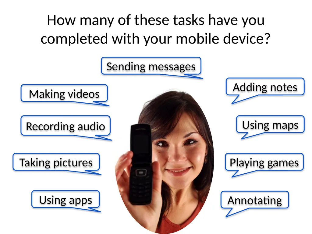 Mobile devices can be used as a tools for helping - slide 8 of 31