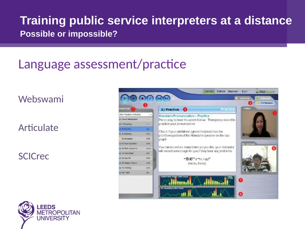 Training public service interpreters at a distance - slide 7 of 16