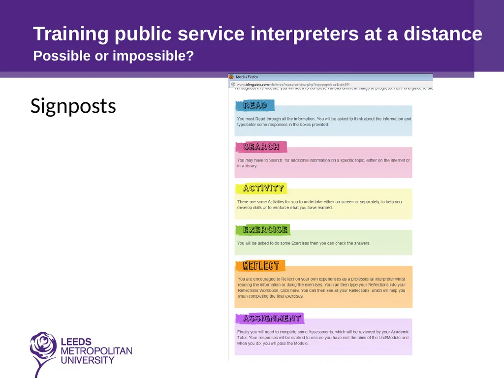 Training public service interpreters at a distance - slide 12 of 16