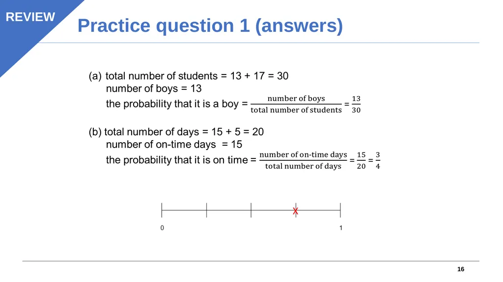 1 Objectives Understand the likelihood of events - slide 16 of 21