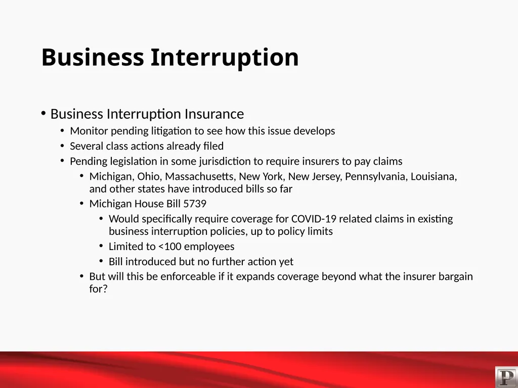 Force Majeure and Business Interruption May 12, - slide 17 of 22