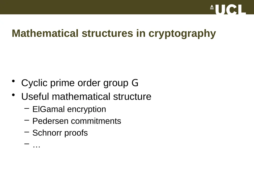 Optimal Structure-Preserving Signatures in - slide 2 of 19