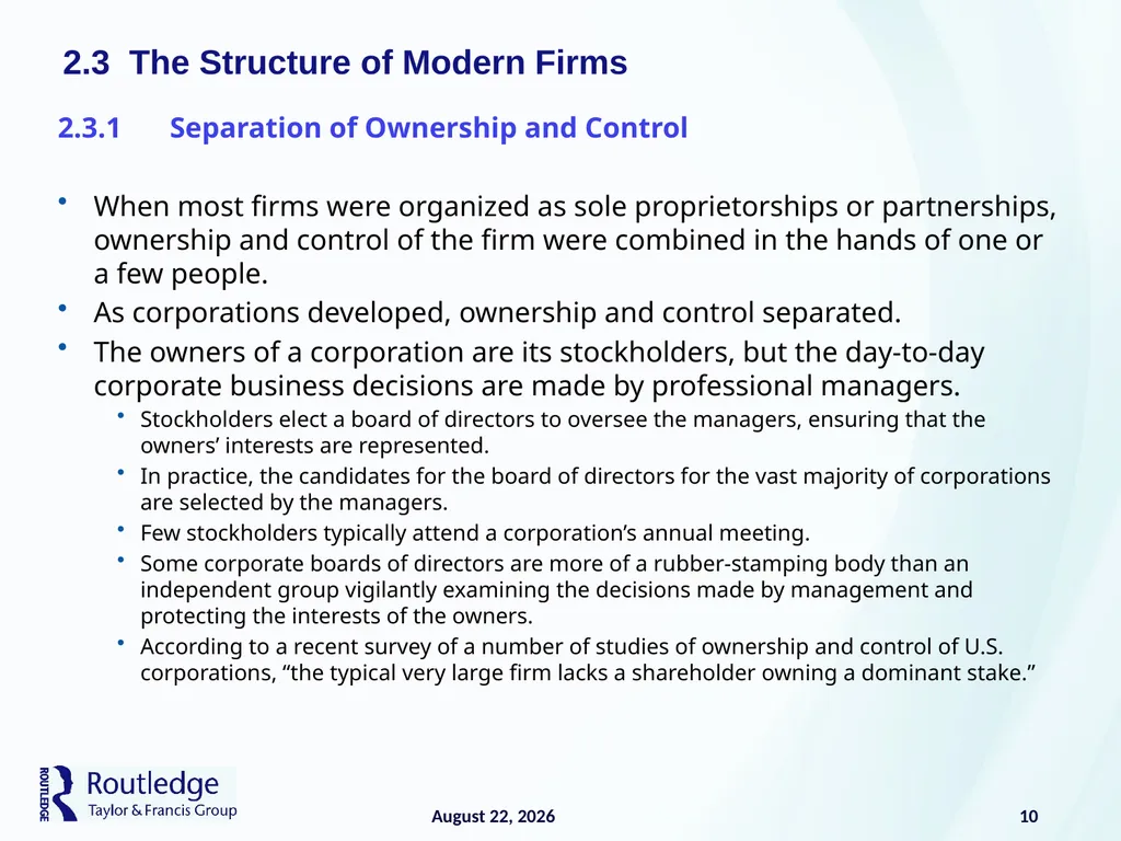 The Firm and Its Costs 2 17 July 2019 1 - slide 10 of 25