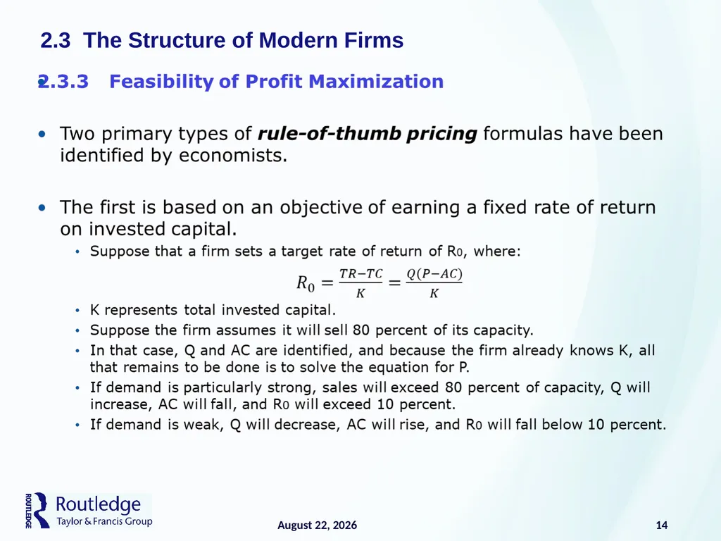 The Firm and Its Costs 2 17 July 2019 1 - slide 14 of 25