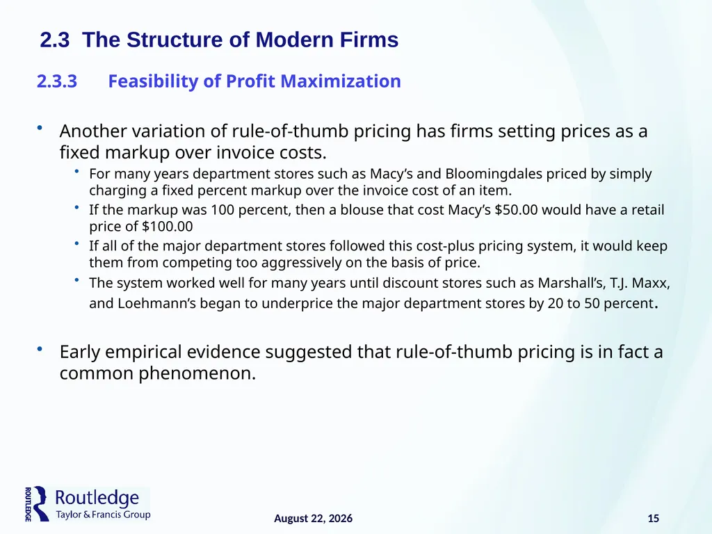 The Firm and Its Costs 2 17 July 2019 1 - slide 15 of 25