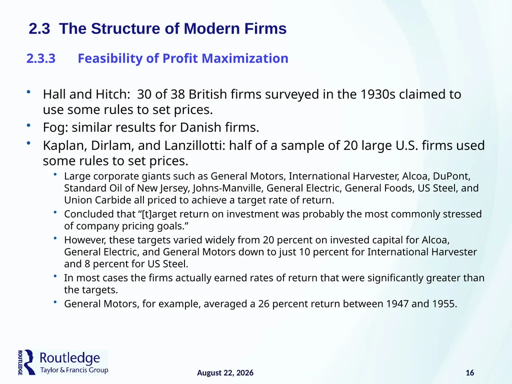 The Firm and Its Costs 2 17 July 2019 1 - slide 16 of 25