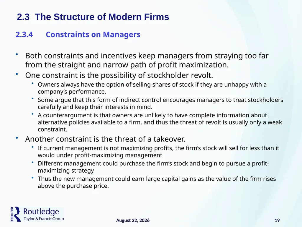 The Firm and Its Costs 2 17 July 2019 1 - slide 19 of 25