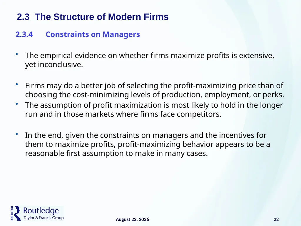 The Firm and Its Costs 2 17 July 2019 1 - slide 22 of 25
