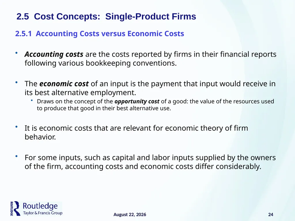 The Firm and Its Costs 2 17 July 2019 1 - slide 24 of 25