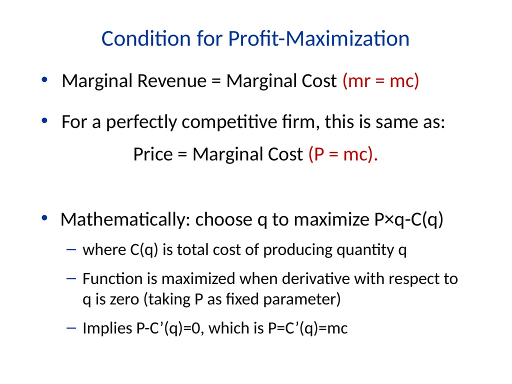 Lecture 7 Firms and Profit Maximization Economics - slide 28 of 71