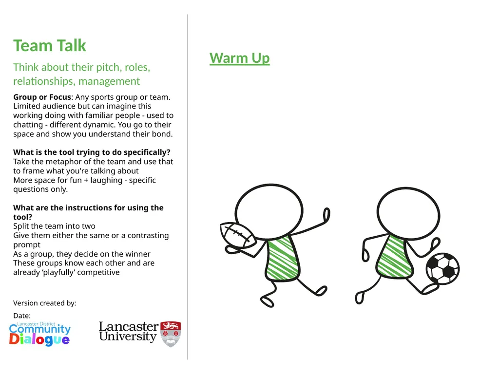 Title Slide for this tool Team Talk Think about - slide 4 of 5