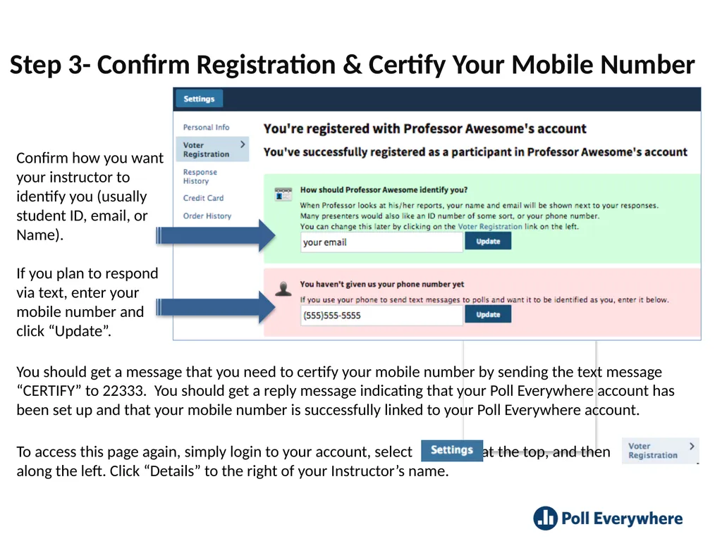 This guide will to help your students register for - slide 6 of 7