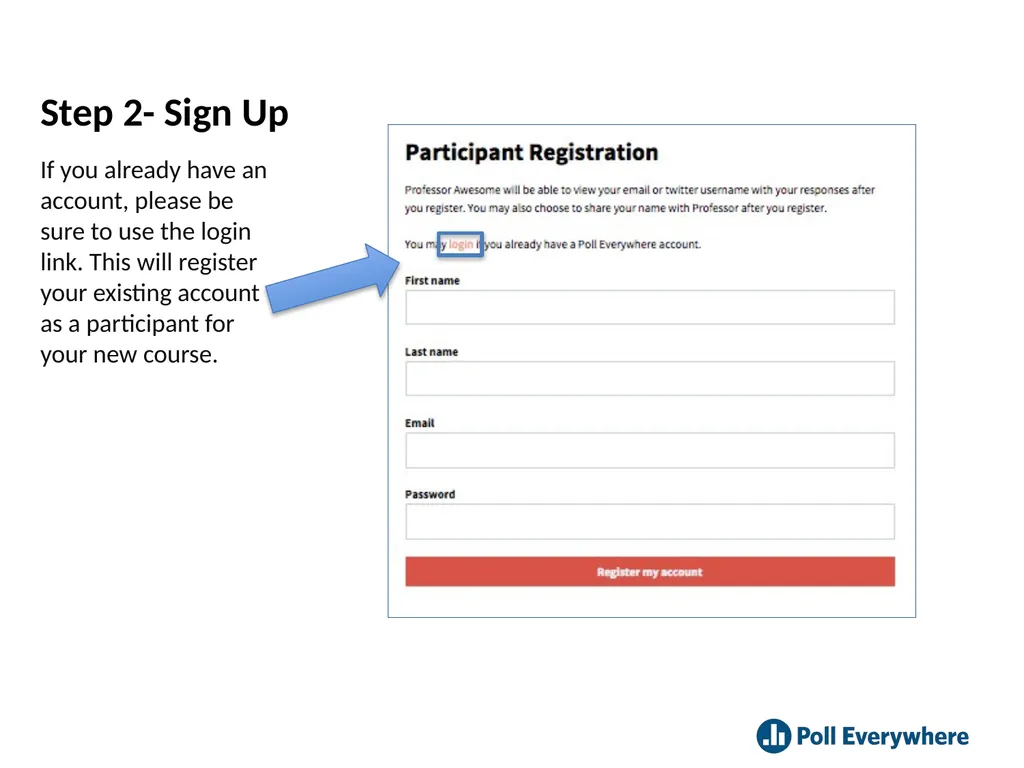 This guide will to help your students register for - slide 5 of 7