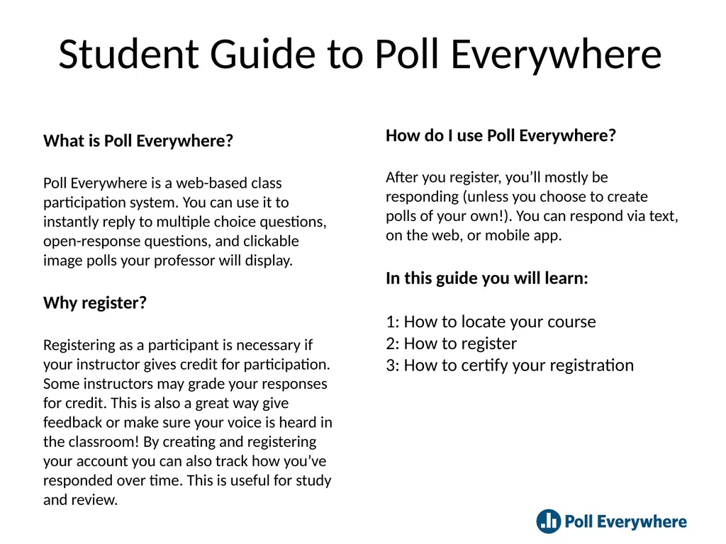 This guide will to help your students register for - slide 3 of 7