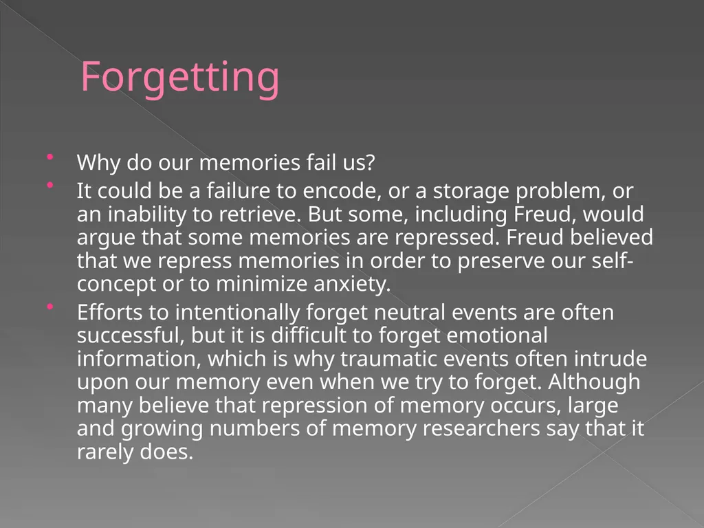 Memory Part 2 Retrieval Retrieval Retrieval is the - slide 26 of 26