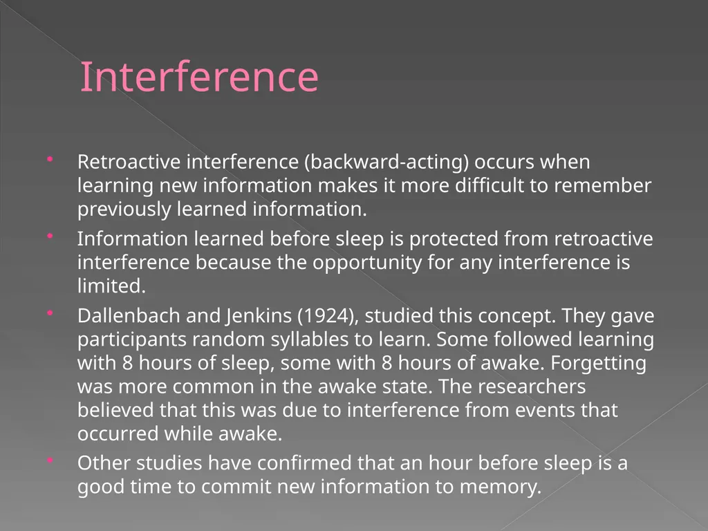 Memory Part 2 Retrieval Retrieval Retrieval is the - slide 23 of 26