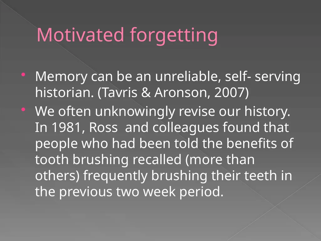 Memory Part 2 Retrieval Retrieval Retrieval is the - slide 25 of 26