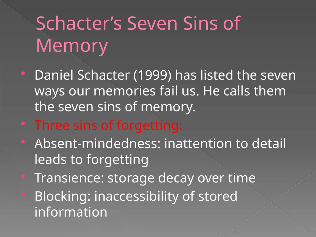 Memory Part 2 Retrieval Retrieval Retrieval is the - slide 15 of 26