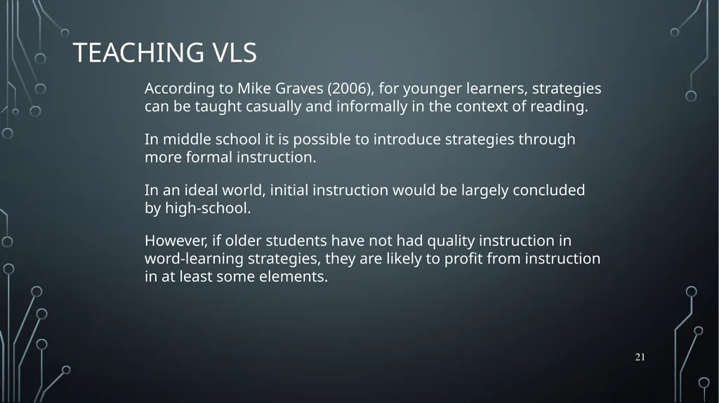 Vocabulary Learning and retention Strategies - slide 21 of 23