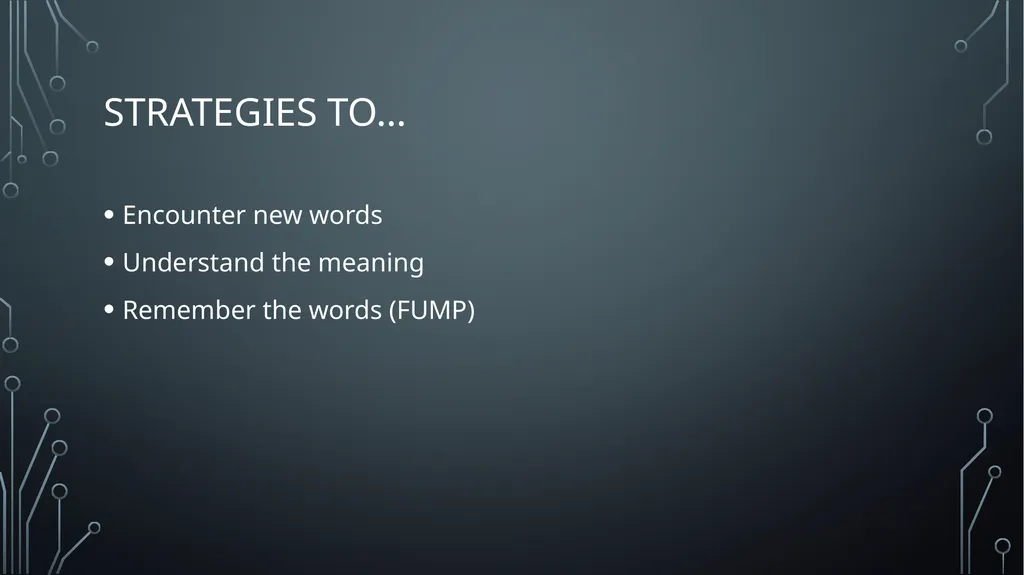 Vocabulary Learning and retention Strategies - slide 3 of 23