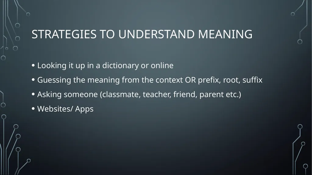 Vocabulary Learning and retention Strategies - slide 12 of 23
