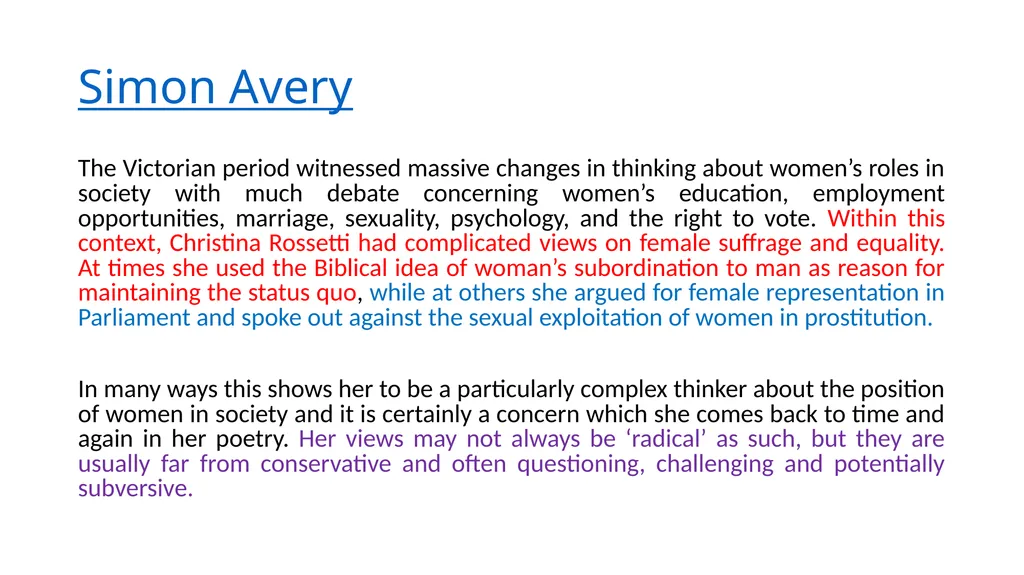 Rossetti Critics John Bayley Christina Rossetti - slide 9 of 19
