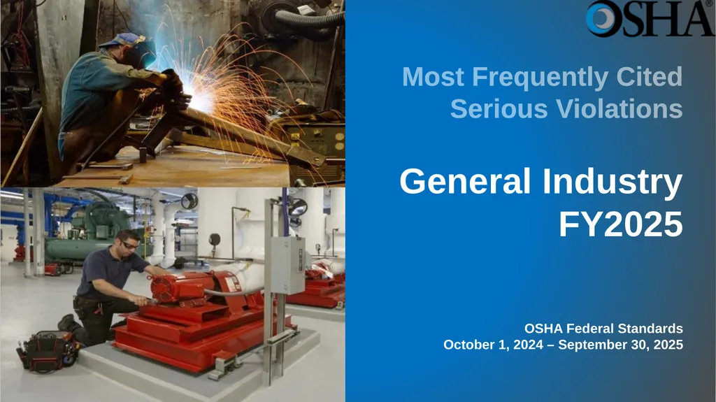 Most Frequently Cited Serious Violations General - slide 1 of 19