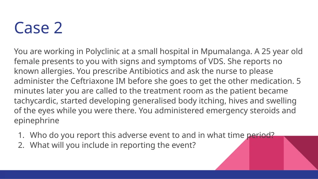 Reporting Serious Adverse Events Karasha Moodley, - slide 22 of 23