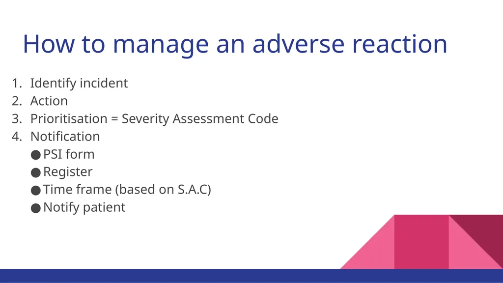 Reporting Serious Adverse Events Karasha Moodley, - slide 7 of 23