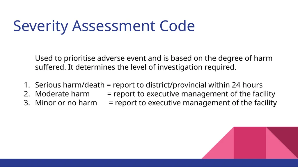 Reporting Serious Adverse Events Karasha Moodley, - slide 8 of 23