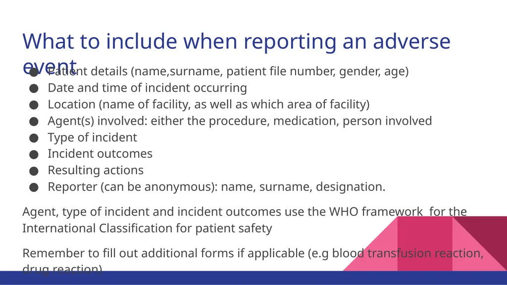 Reporting Serious Adverse Events Karasha Moodley, - slide 14 of 23