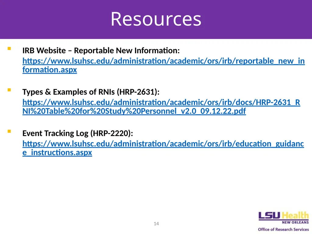 REPORTABLE NEW INFORMATION December 7, 2022 Agenda - slide 14 of 14