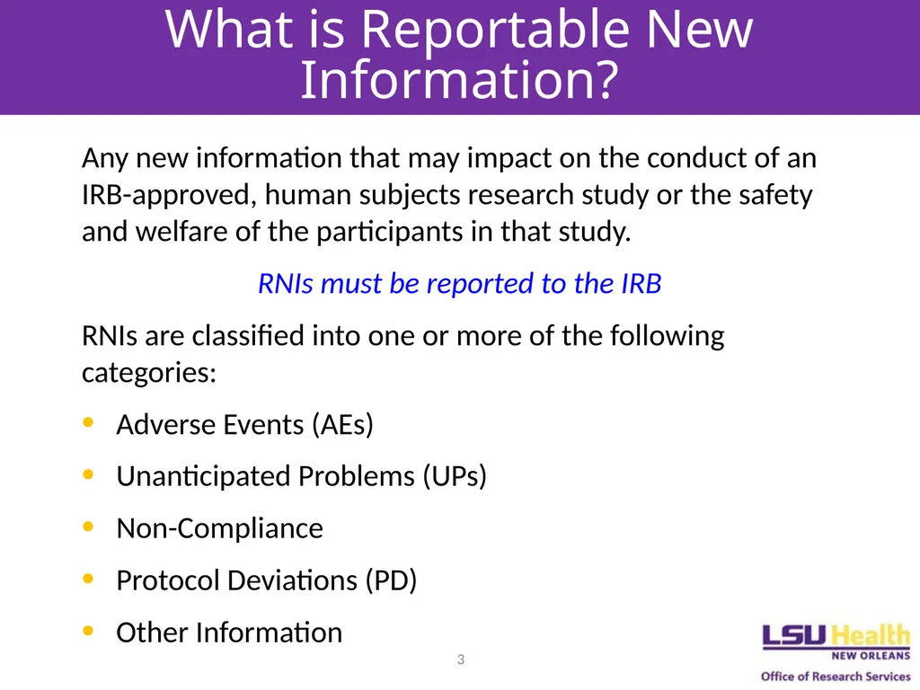 REPORTABLE NEW INFORMATION December 7, 2022 Agenda - slide 3 of 14