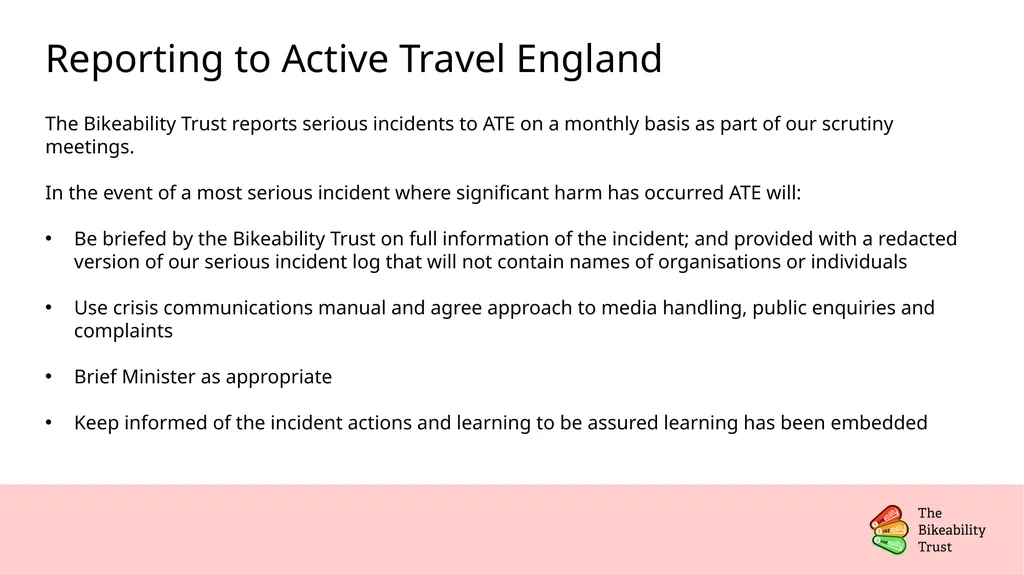 Serious Incidents: Reporting & Investigations - slide 13 of 18