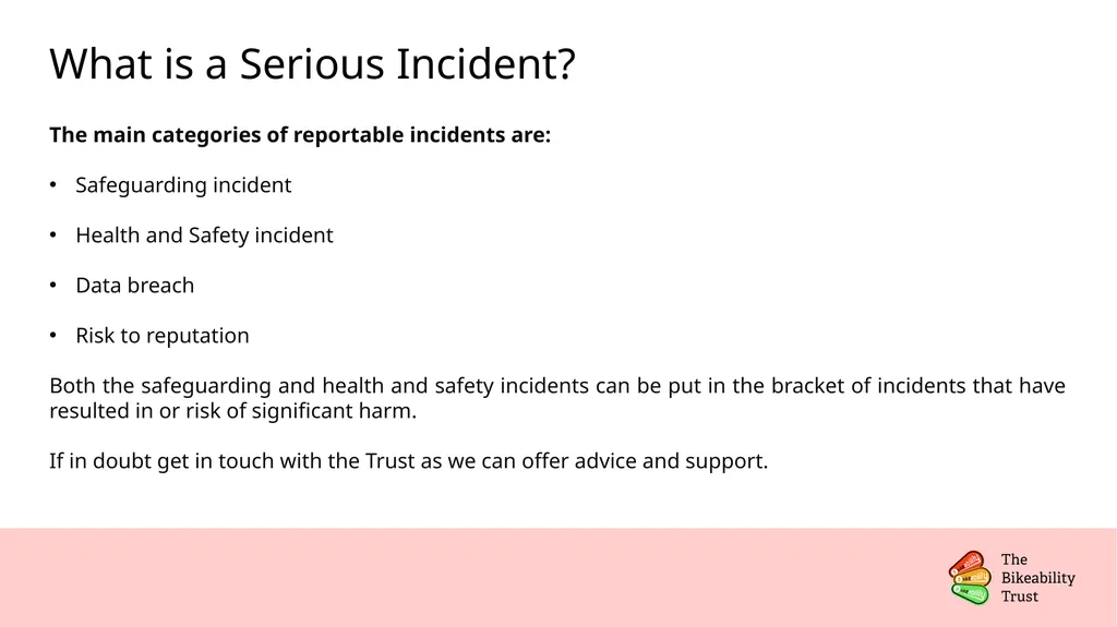 Serious Incidents: Reporting & Investigations - slide 6 of 18