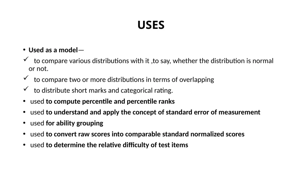 NORMAL PROBABILITY CURVE CONCEPT, CHARACTERISTICS - slide 8 of 10
