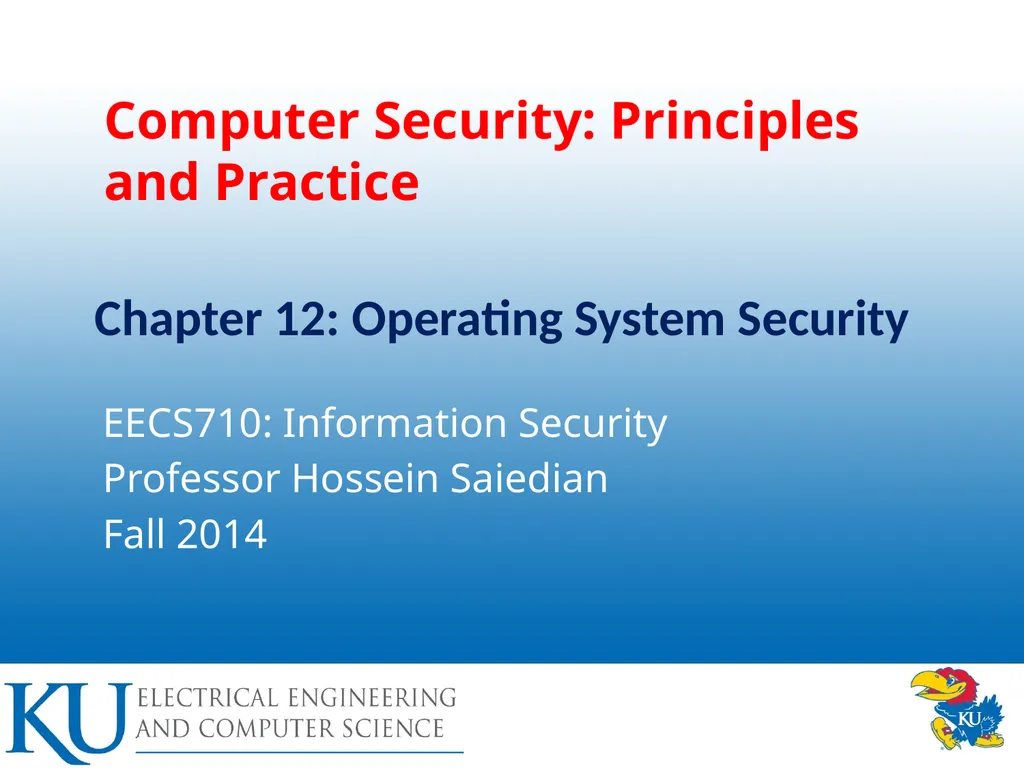 Computer Security: Principles and Practice - slide 1 of 30