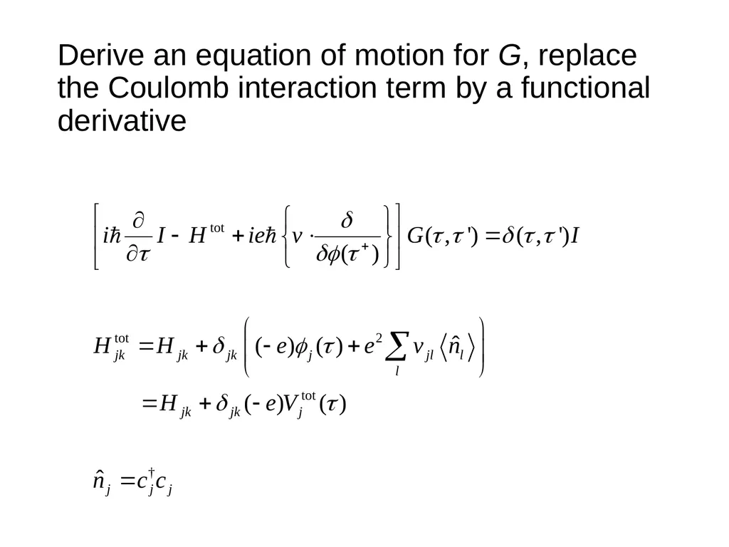 Week 6, Feynman’s diagrams, Hedin’s equations - slide 10 of 16