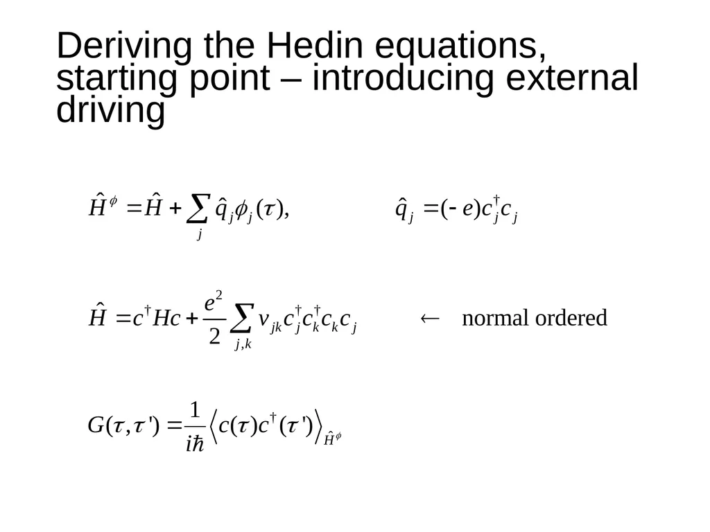 Week 6, Feynman’s diagrams, Hedin’s equations - slide 9 of 16