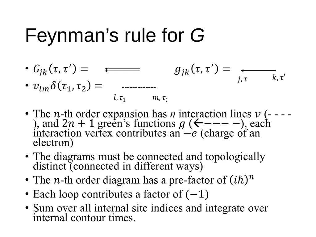 Week 6, Feynman’s diagrams, Hedin’s equations - slide 2 of 16