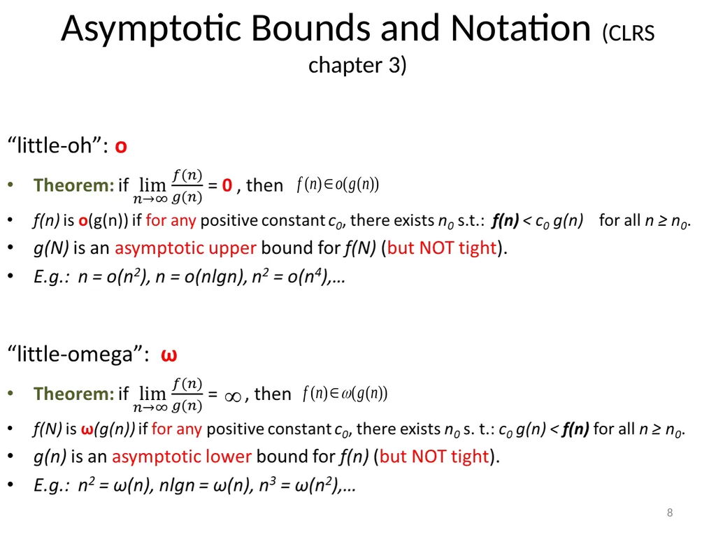 Growth of functions CSE 3318 – Algorithms and Data - slide 8 of 28