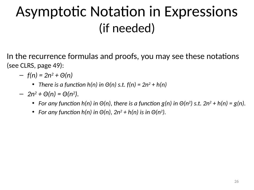 Growth of functions CSE 3318 – Algorithms and Data - slide 26 of 28
