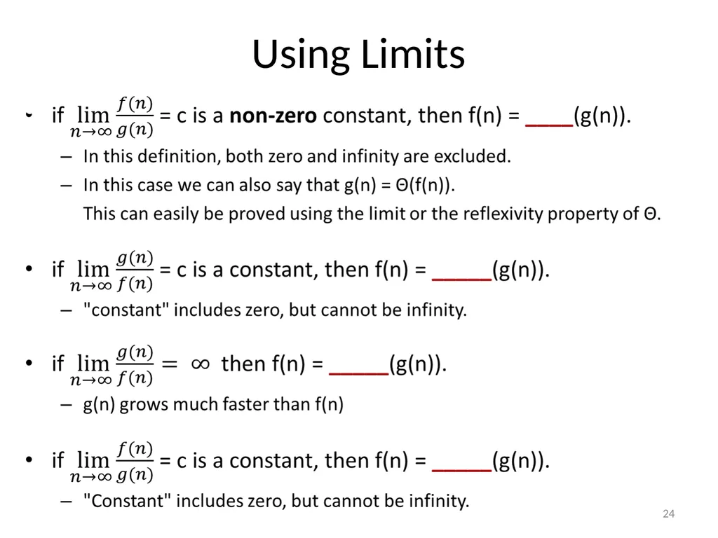 Growth of functions CSE 3318 – Algorithms and Data - slide 24 of 28
