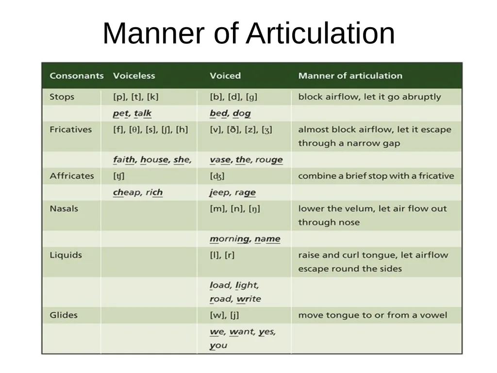 Chapter three The sounds of language (Phonetics) - slide 22 of 33