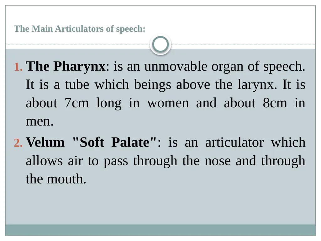 Phonetics&phonology :Second year (Lecture Two) - slide 4 of 13
